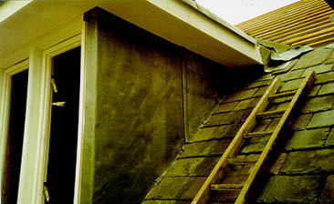 Lead sheeting on new house, Wolsingham, County Durham