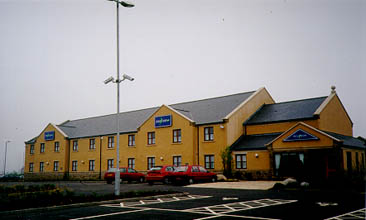 New Spanish slates on Travel Inn pub, Newcastle upon Tyne